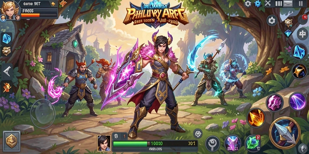 Tampilan gameplay ARPG yang menegangkan di 9ET.