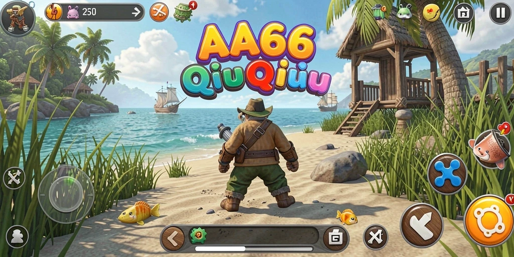 Screenshot utama AA666 menunjukkan aksi seru dalam permainan QiuQiu.