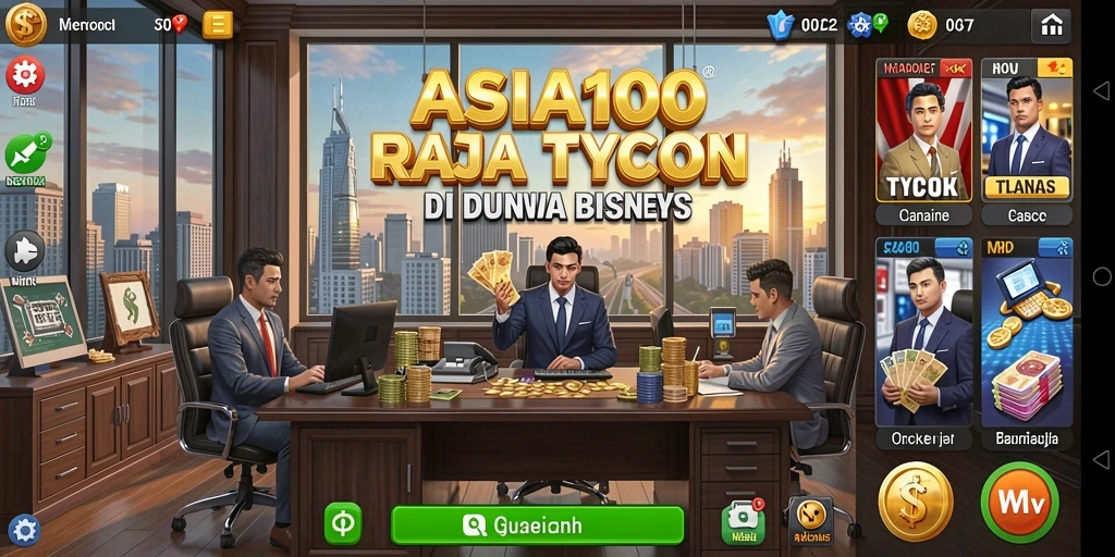 Screenshot ASIA100 menampilkan interaksi gameplay Tycoon yang menarik.