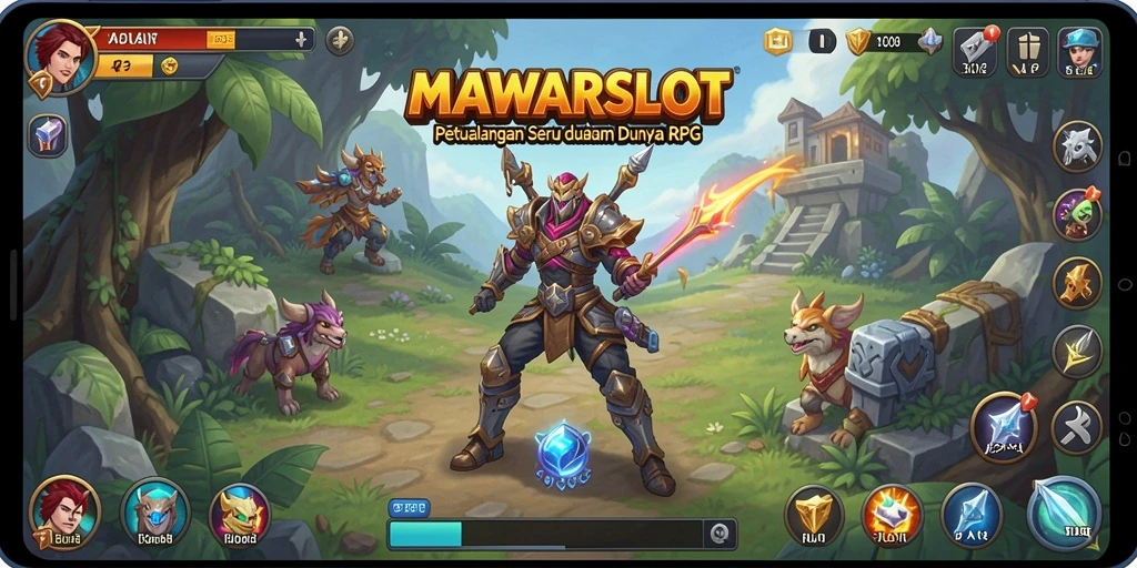 Screenshot gameplay <strong>MAWARSLOT</strong> menampilkan aksi pertempuran yang intens.