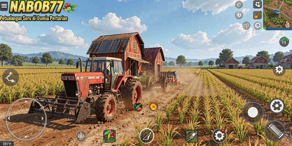 Gameplay NABOB77 yang menyenangkan dengan tampilan ladang yang indah.