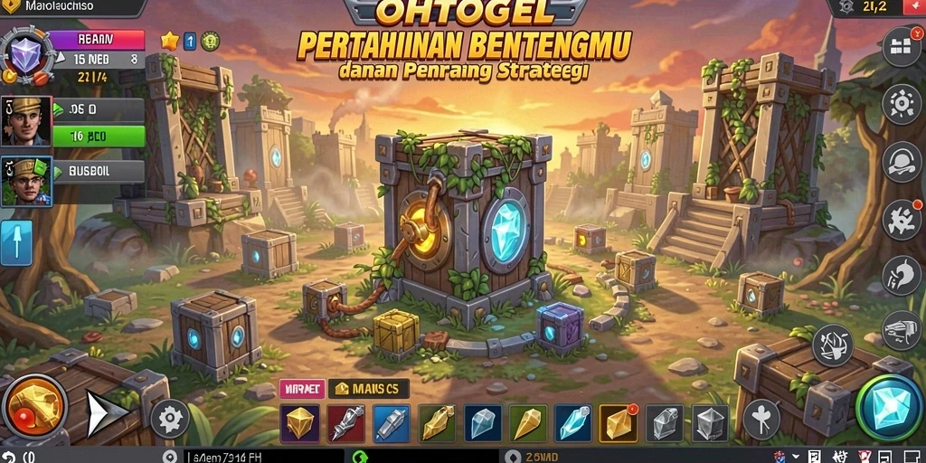 Gameplay OHTOGEL menampilkan aksi menara pertahanan menarik.
