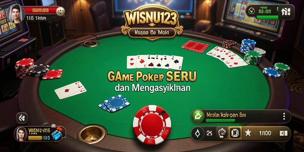 Tampilan gameplay WISNU123 dengan kenyamanan bermain poker.